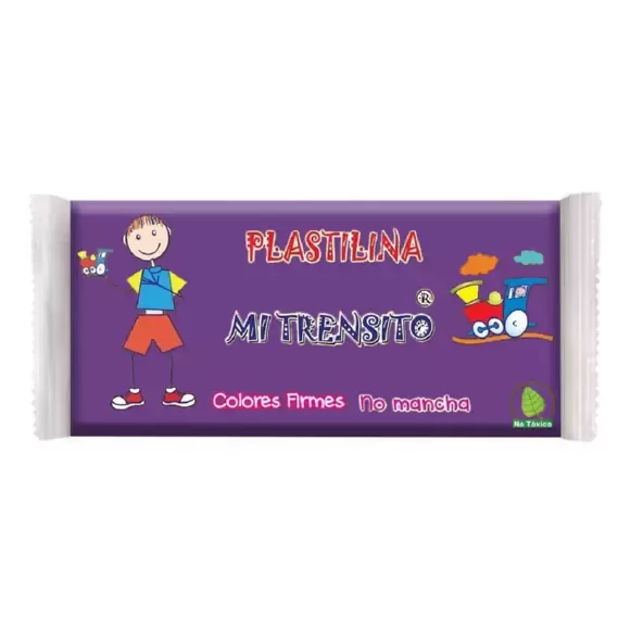 Plastilina Mi Trensito En Barra 250gr Morada