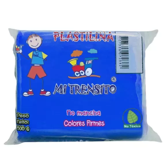 Plastilina Mi Trensito En Barra 500gr Azul