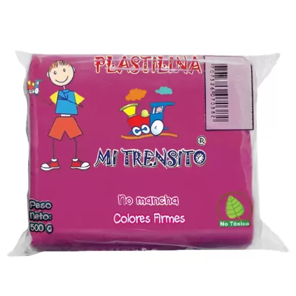 Plastilina Mi Trensito En Barra 500gr Fucsia