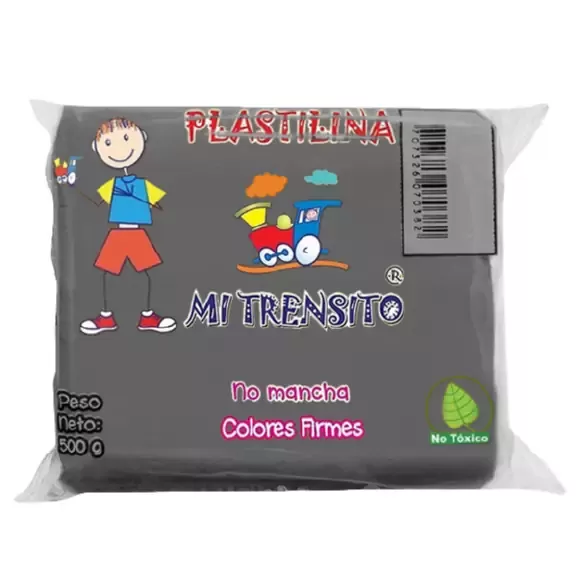 Plastilina Mi Trensito En Barra 500gr Gris