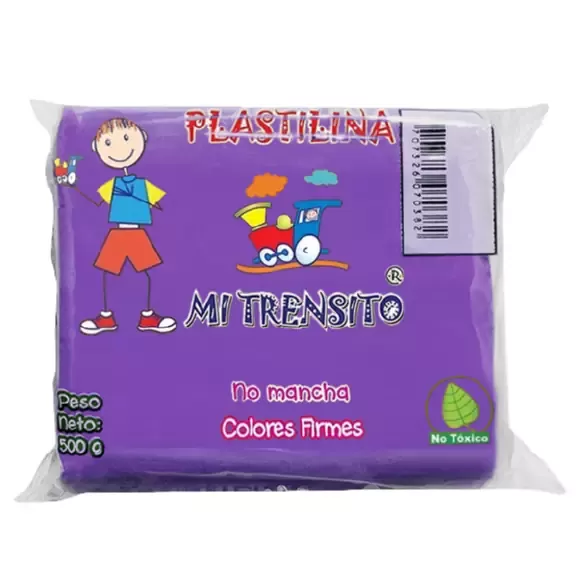 Plastilina Mi Trensito En Barra 500gr Morada