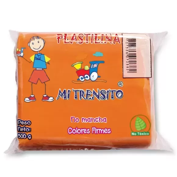 Plastilina Mi Trensito En Barra 500gr Naranja