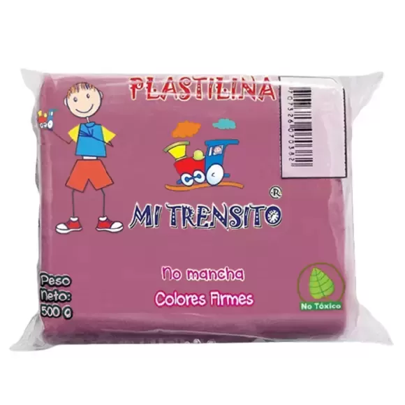 Plastilina Mi Trensito En Barra 500gr Rosada