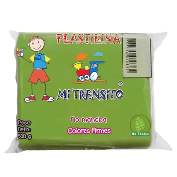Plastilina Mi Trensito En Barra 500gr Verde Manzana