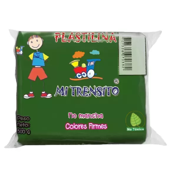 Plastilina Mi Trensito En Barra 500gr Verde