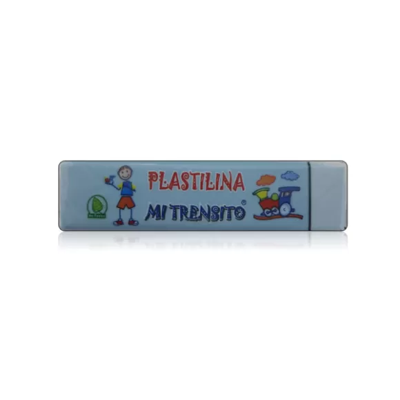 Plastilina Mi Trensito En Barra 55gr Azul Claro