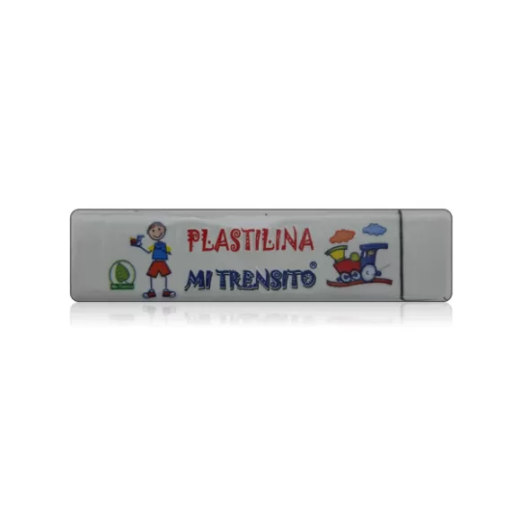 Plastilina Mi Trensito En Barra 55gr Blanca