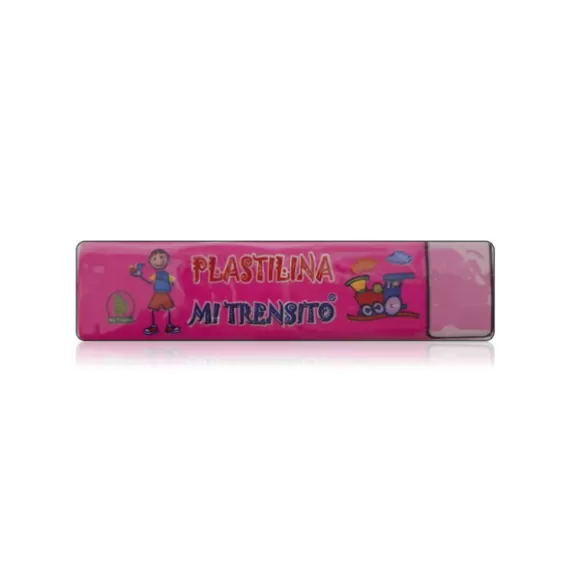 Plastilina Mi Trensito En Barra 55gr Fucsia