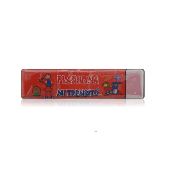 Plastilina Mi Trensito En Barra 55gr Roja
