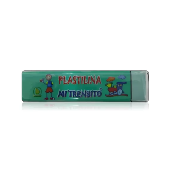 Plastilina Mi Trensito En Barra 55gr Verde Claro