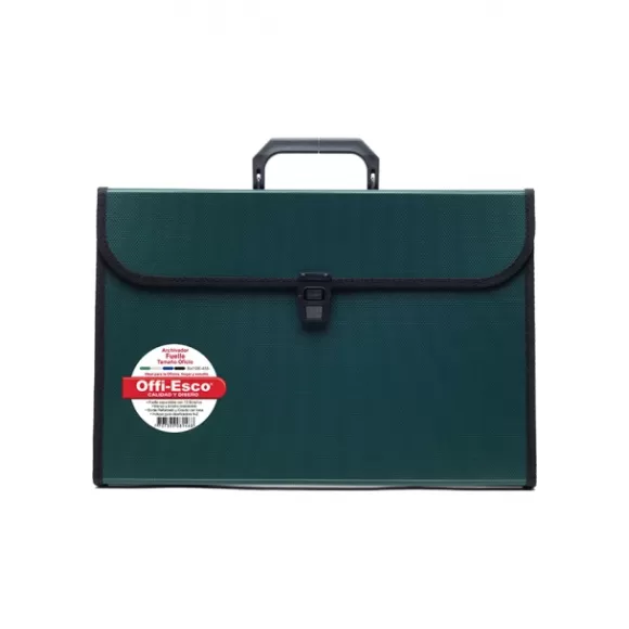 Archivador 13 Bolsillos Offi Esco Oe-455 Oficio Verde