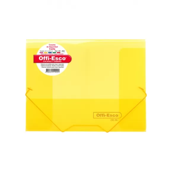 Carpeta Seguridad Offi Esco Oe-802 Carta Amarillo
