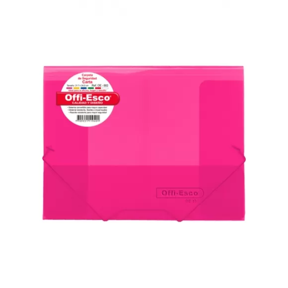 Carpeta Seguridad Offi Esco Oe-802 Carta Fucsia