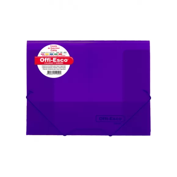Carpeta Seguridad Offi Esco Oe-802 Carta Morado