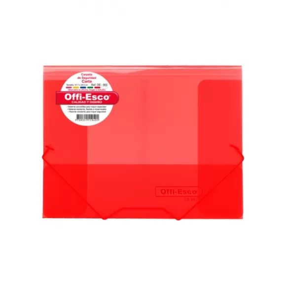 Carpeta Seguridad Offi Esco Oe-802 Carta Rojo
