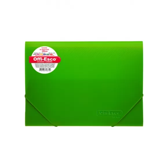Carpeta Seguridad Offi Esco Oe-804 Oficio Verde Claro