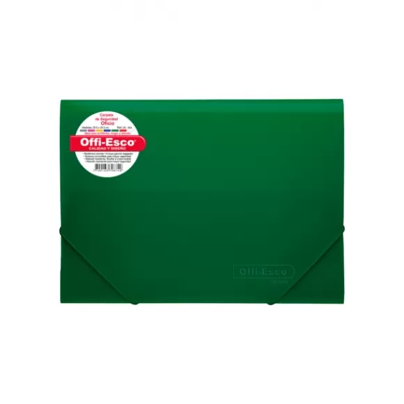 Carpeta Seguridad Offi Esco Oe-804 Oficio Verde
