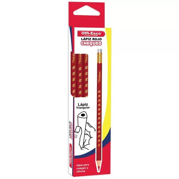 Lápiz Offi Esco Oe-149 Rojo X 12