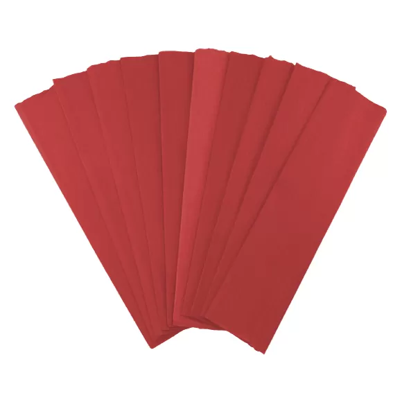 Papel Crepe Pliego Rojo X 10