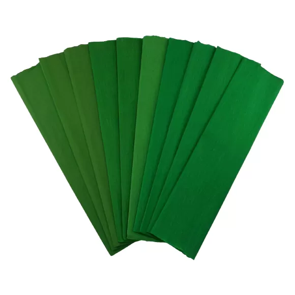Papel Crepe Pliego Verde X 10