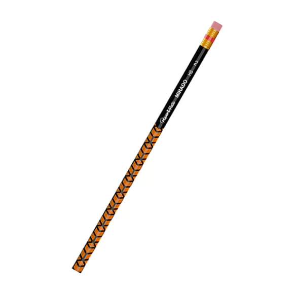 Lápiz Mirado Redondo Hb2 Diseños Naranja