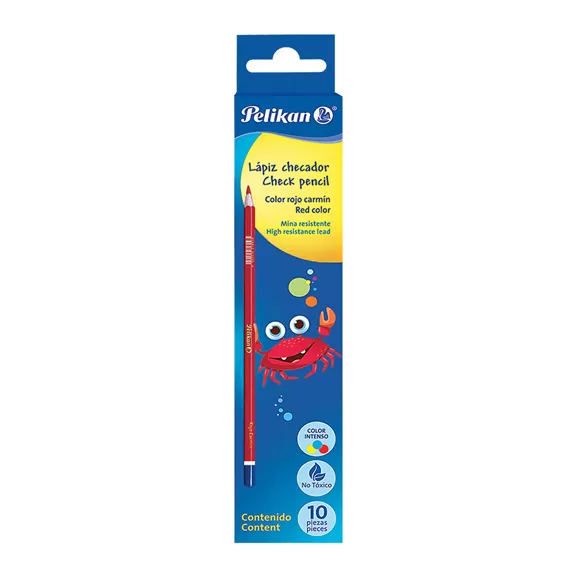 Lápiz Pelikan Rojo X 10