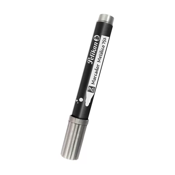 Marcador Pelikan Metalizado Plata
