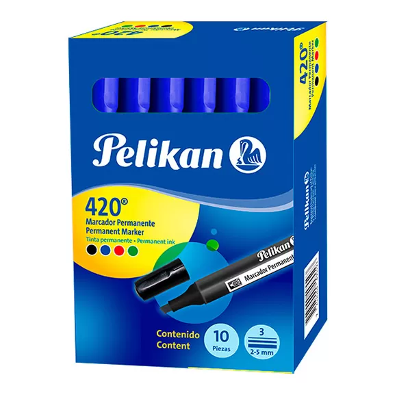 Marcador Pelikan Permanente 420 Azul X 10
