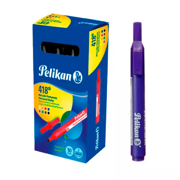 Marcador Pelikan Permanente 418 Morado X 10