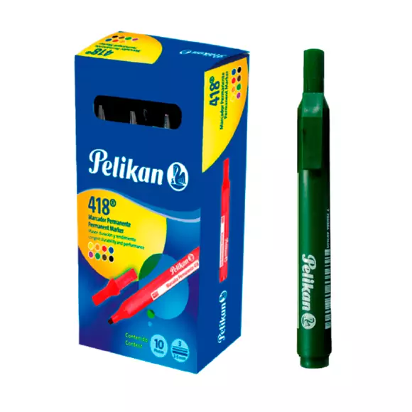 Marcador Pelikan Permanente 418 Verde X 10