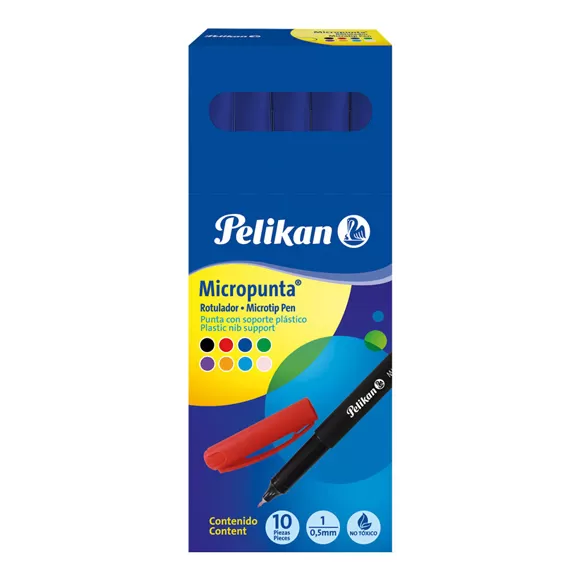 Micropunta Pelikan Azul X 10