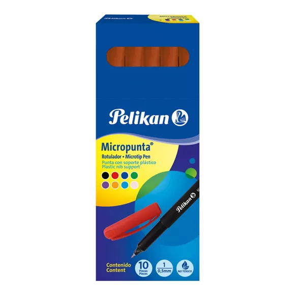 Micropunta Pelikan Naranja X 10