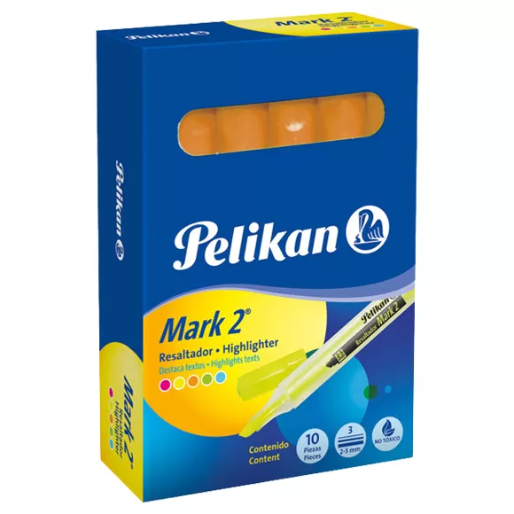 Resaltador Pelikan Mark 2 Naranja X 10