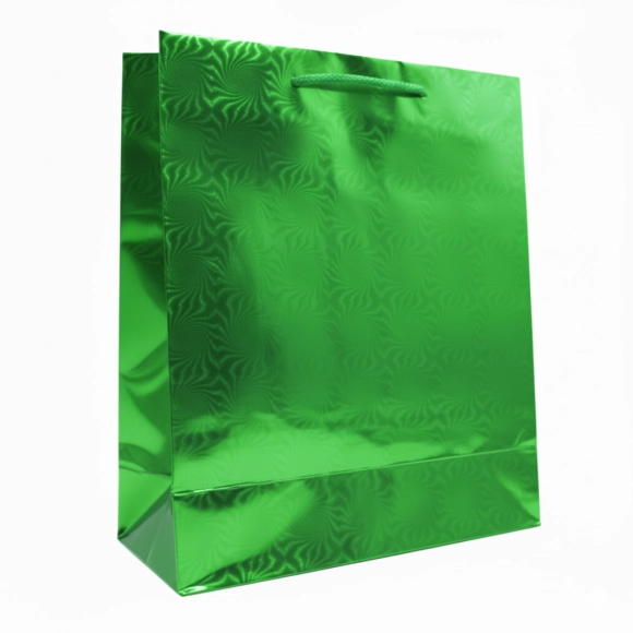 Bolsa De Regalo Holográfica Primavera Jumbo Verde