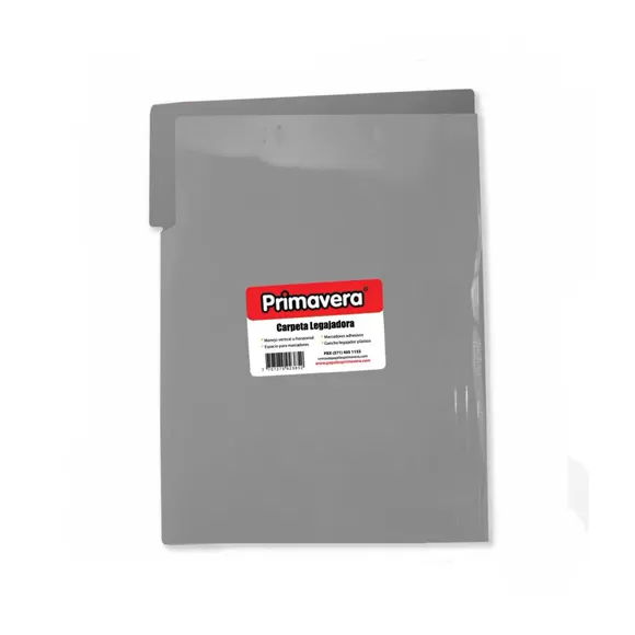 Carpeta Plastica Legajadora Primavera Carta Gris