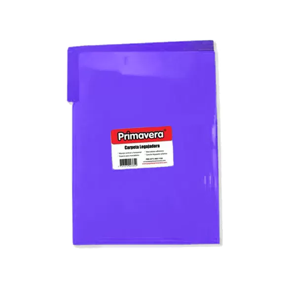 Carpeta Plastica Legajadora Primavera Carta Morado