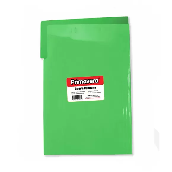 Carpeta Plastica Legajadora Primavera Oficio Verde