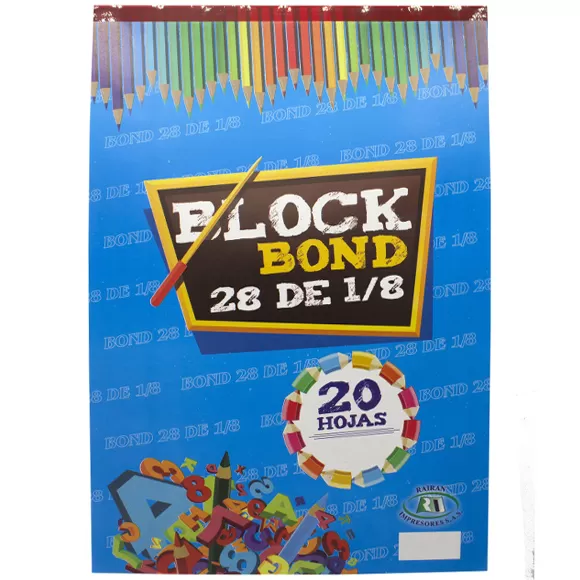Block Bond 28 Rairan Blanco 1/8