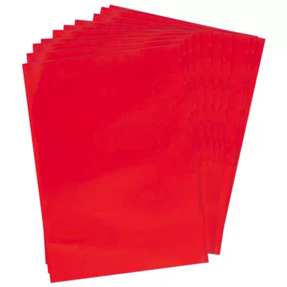Papel Silueta 1/8 Rojo X 10
