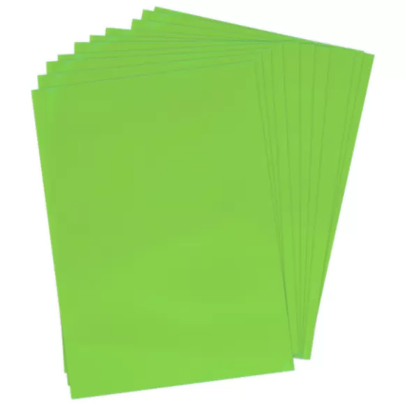 Papel Silueta 1/8 Verde Limón X 10