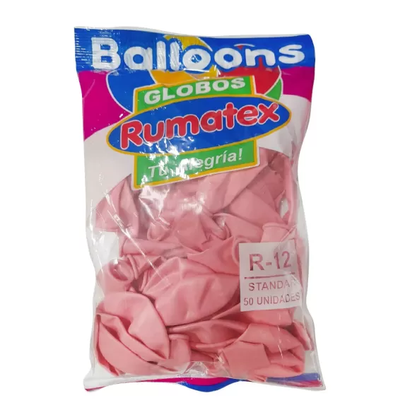 Globo Rumatex Standard R-12 Rosado X 50