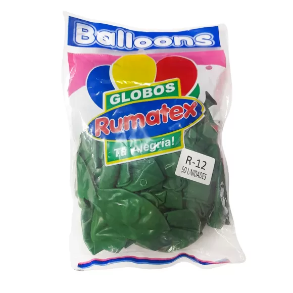 Globo Rumatex Standard R-12 Verde Oscuro X 50