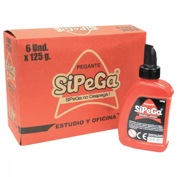 Pegante Líquido Sipega 125gr X 6