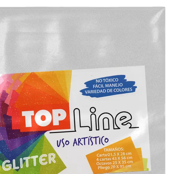 Fomi Top Line Escarchado 4 Cartas Blanco X 10