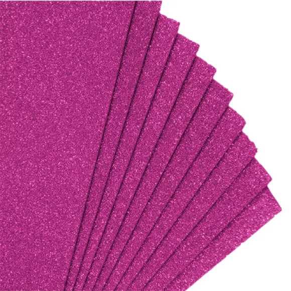 Fomi Top Line Escarchado Pliego Fucsia X 10