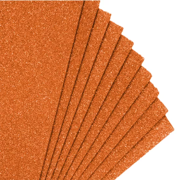 Fomi Top Line Escarchado Pliego Naranja X 10