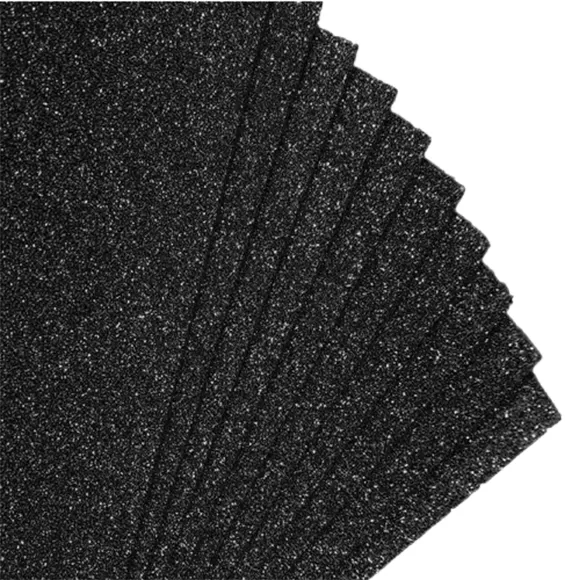 Fomi Top Line Escarchado Pliego Negro X 10