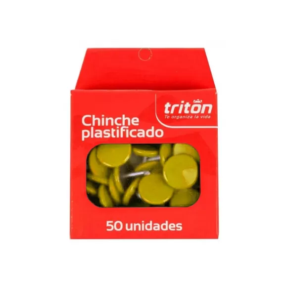 Chinche Triton Plástico Amarillo X 50