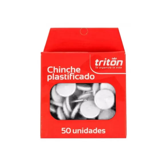 Chinche Triton Plástico Blanco X 50