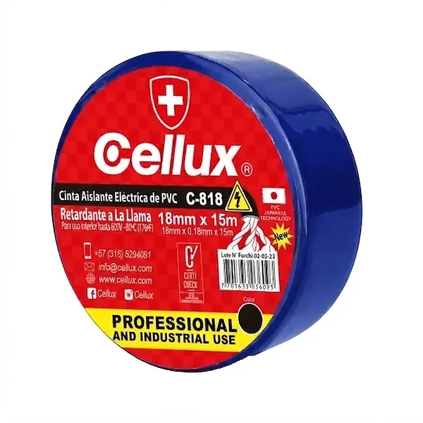 Cinta Aislante Cellux Azul